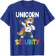 Unicorn Security Dad Mom Daughter Adult unicorn costume gift T-Shirt - T-Shirt | Royal
