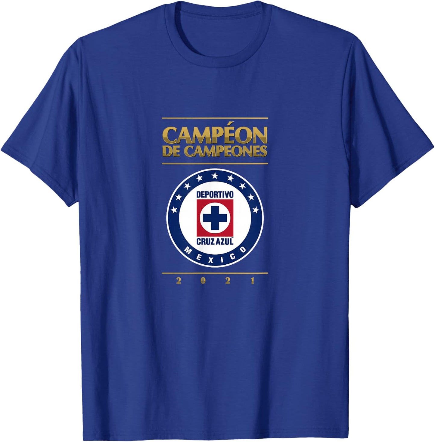 Cruz Azul Campeones 2021 T-Shirt - T-Shirt | Royal