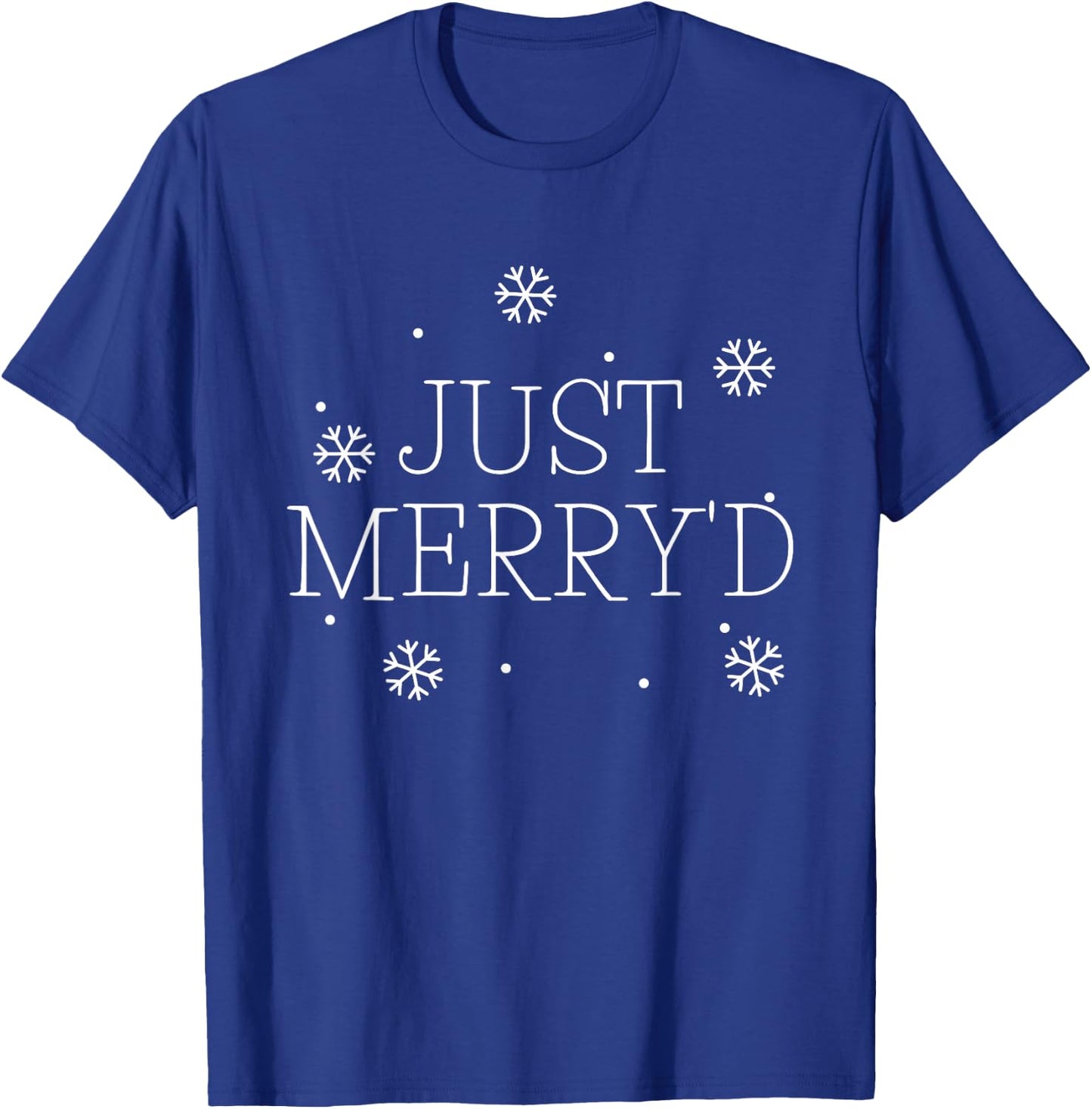 Just Merryd Wedding Married Christmas Gift Honeymoon T-Shirt - T-Shirt | Royal