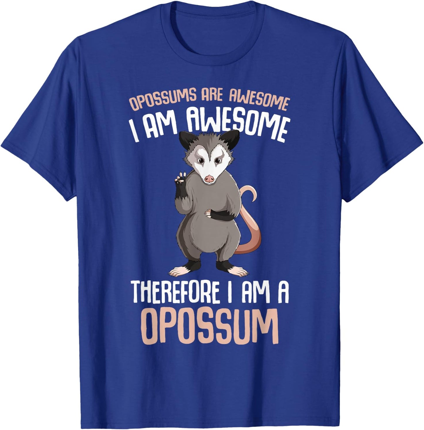 Opossums Are Awesome Possum Kids Girls Boys T-Shirt - T-Shirt | Royal