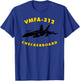 VMFA-312 Fighter Attack Squadron F/A-18 Hornet Jet T-Shirt - T-Shirt | Royal