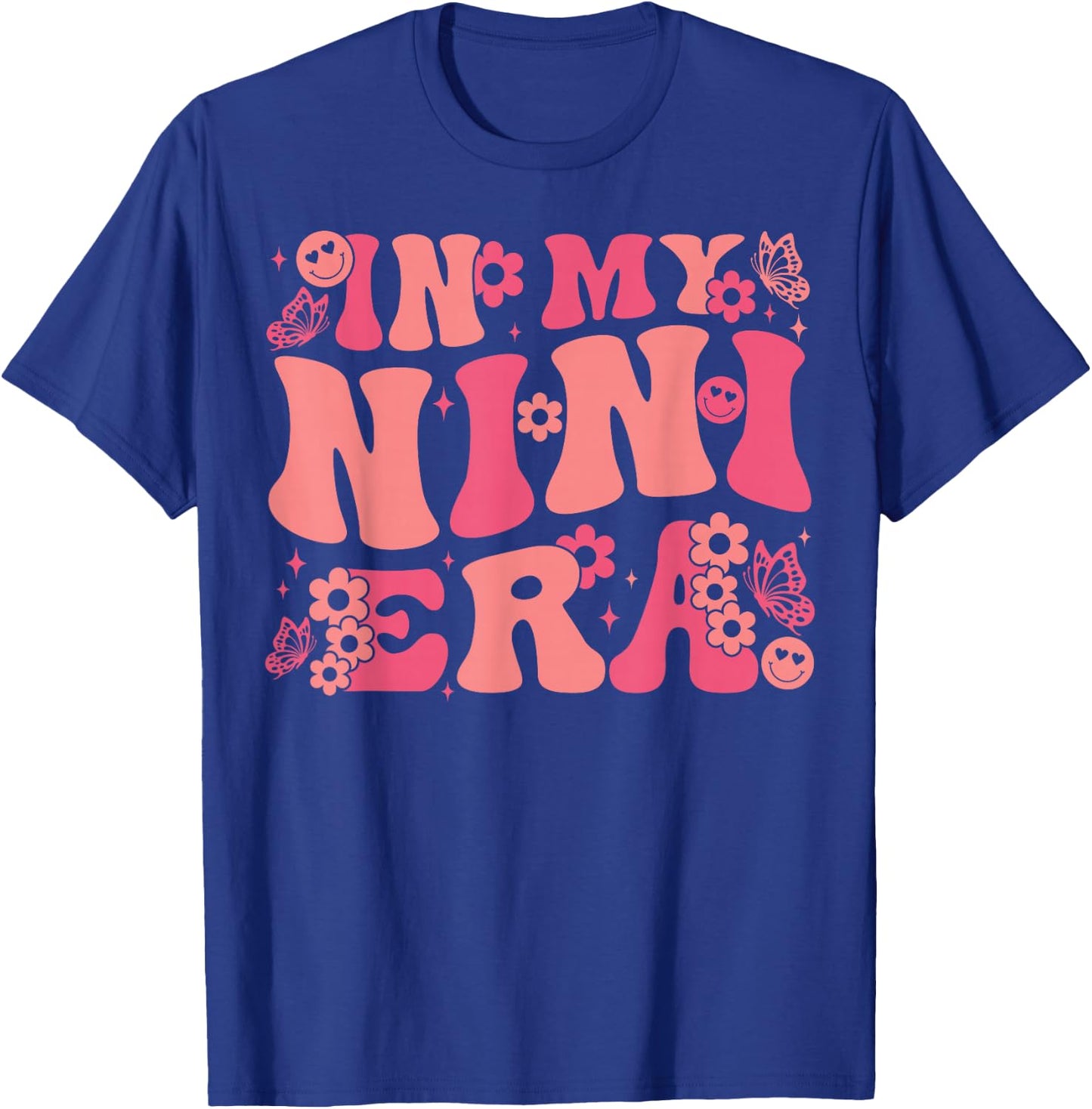 In My Nini Era Baby Announcement for Grandma Mother's Day T-Shirt - T-Shirt | Royal