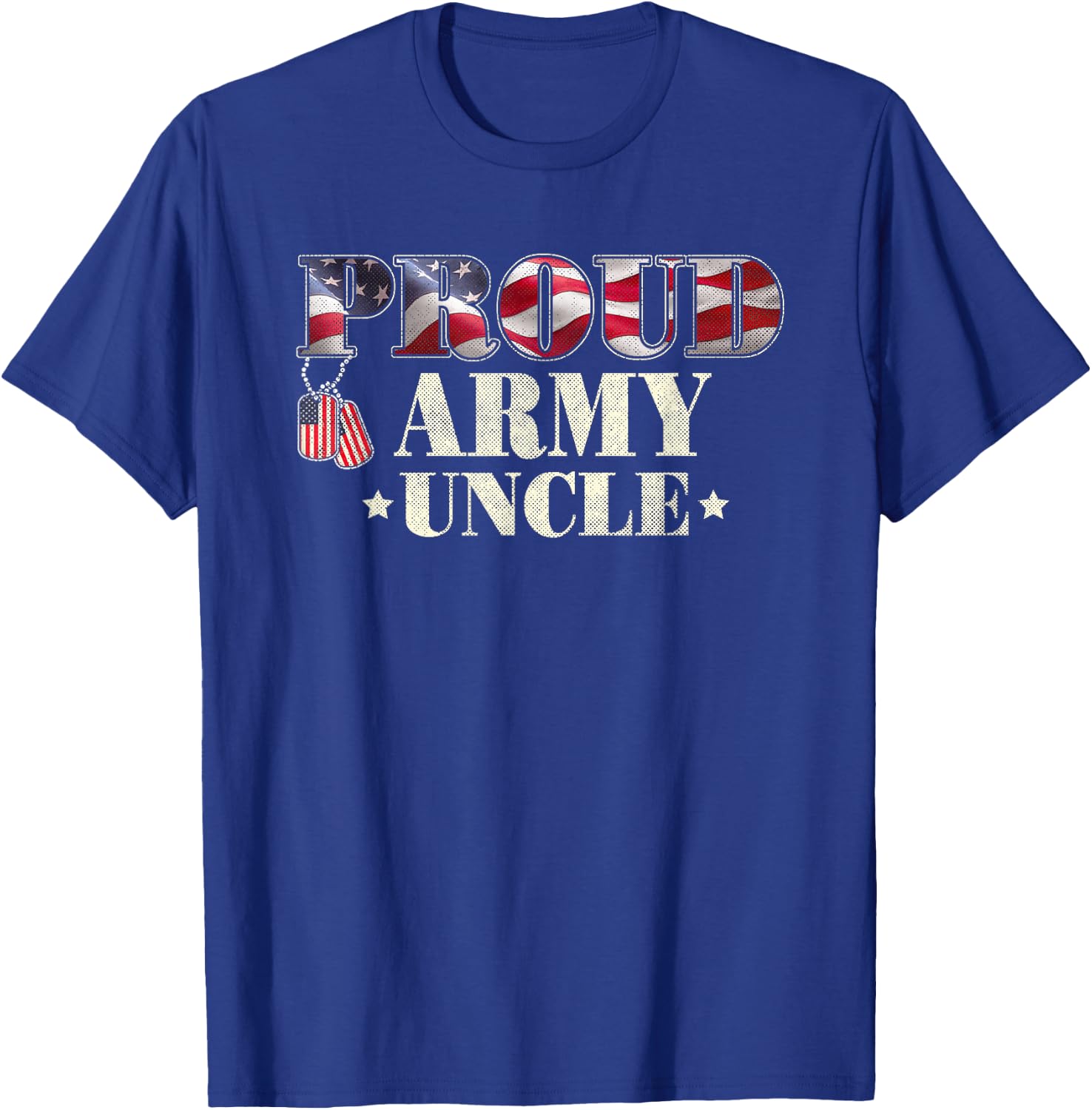 Proud US Army Uncle T shirt, USA Flag Veteran's Uncle Gift Women Men T-Shirt - T-Shirt | Royal