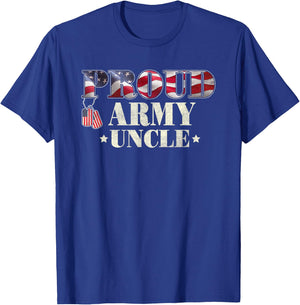 Proud US Army Uncle T shirt, USA Flag Veteran's Uncle Gift Women Men T-Shirt - T-Shirt | Royal