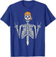 Rocker Skeleton Cap Skater Cool Halloween Punk Rock Men Boys T-Shirt - T-Shirt | Royal