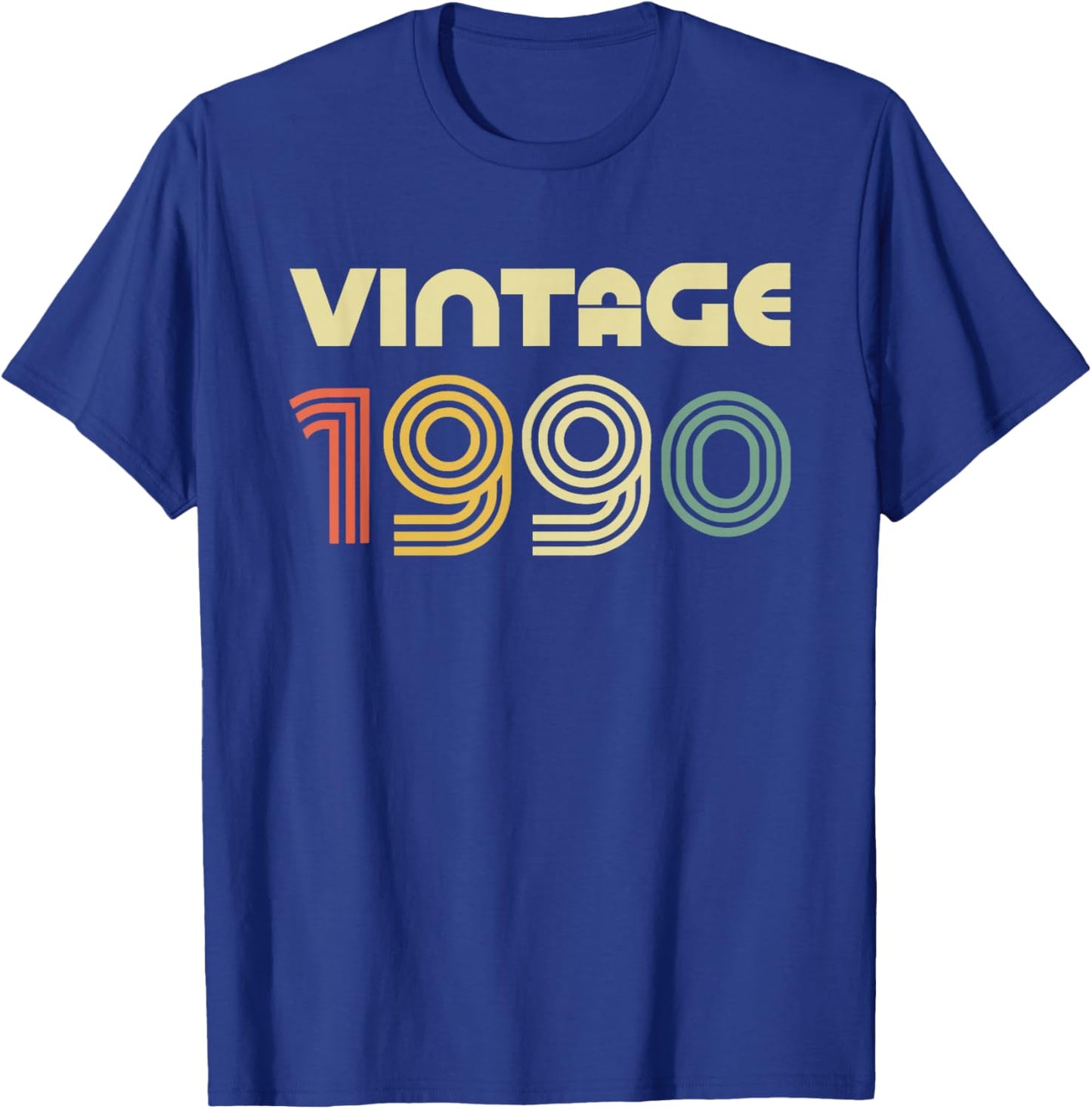 Vintage 1990 Shirt Men Women 35th Birthday T-Shirt - T-Shirt | Royal