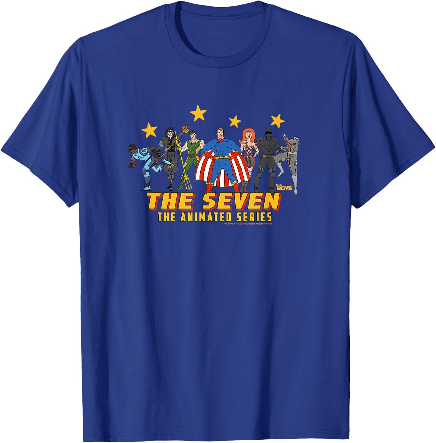 The Boys Cartoon Illustration Superhero TV Show T-Shirt - T-Shirt | Royal