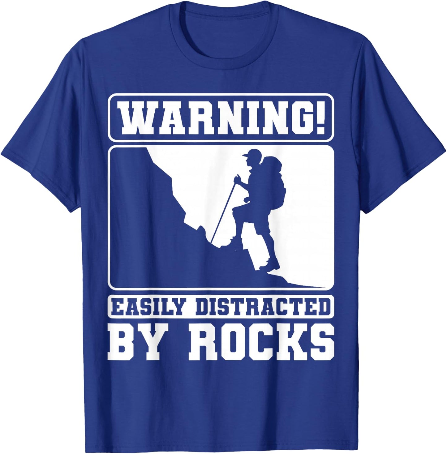 Easily Distracted By Rocks Earth Geology Scientist Geologist T-Shirt - T-Shirt | Royal