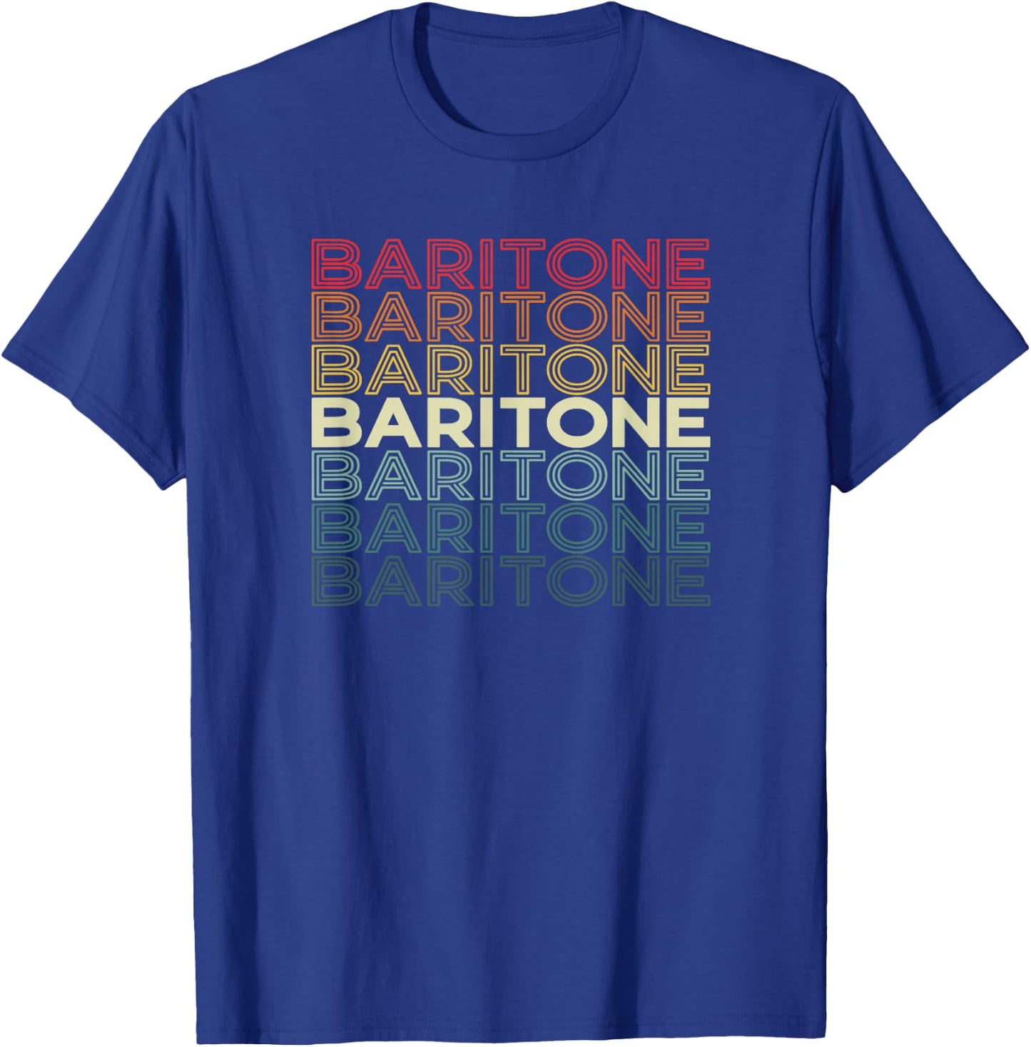 Baritone repeating word Barbershop Quartet Singer T-Shirt - T-Shirt | Royal