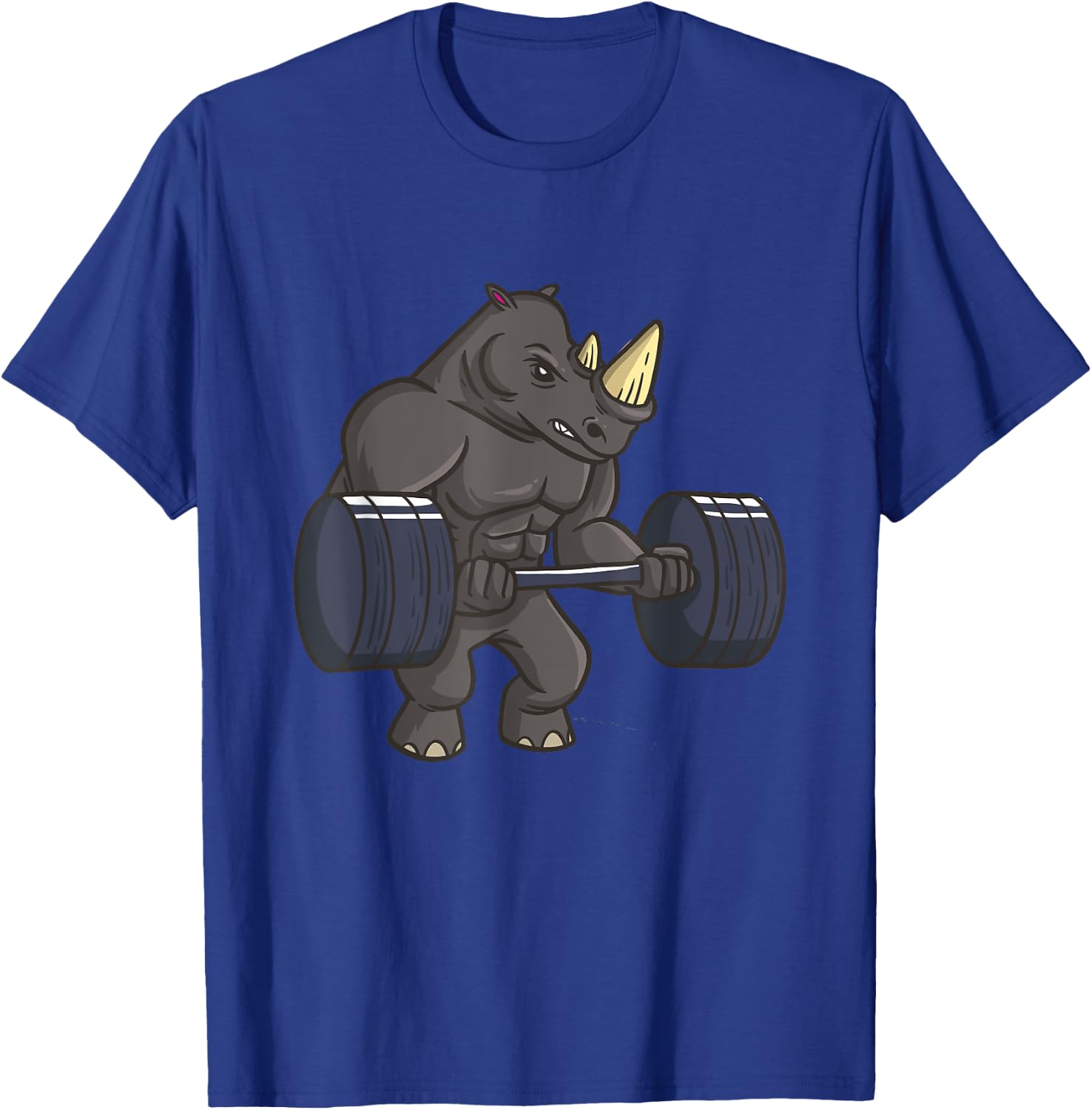 Rhinoceros Powerlifting Weightlifting Gym Rhino Lovers Gift T-Shirt - T-Shirt | Royal