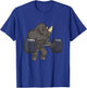 Rhinoceros Powerlifting Weightlifting Gym Rhino Lovers Gift T-Shirt - T-Shirt | Royal