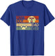 Best dog dad ever, fine message in retro colors T-Shirt - T-Shirt | Royal