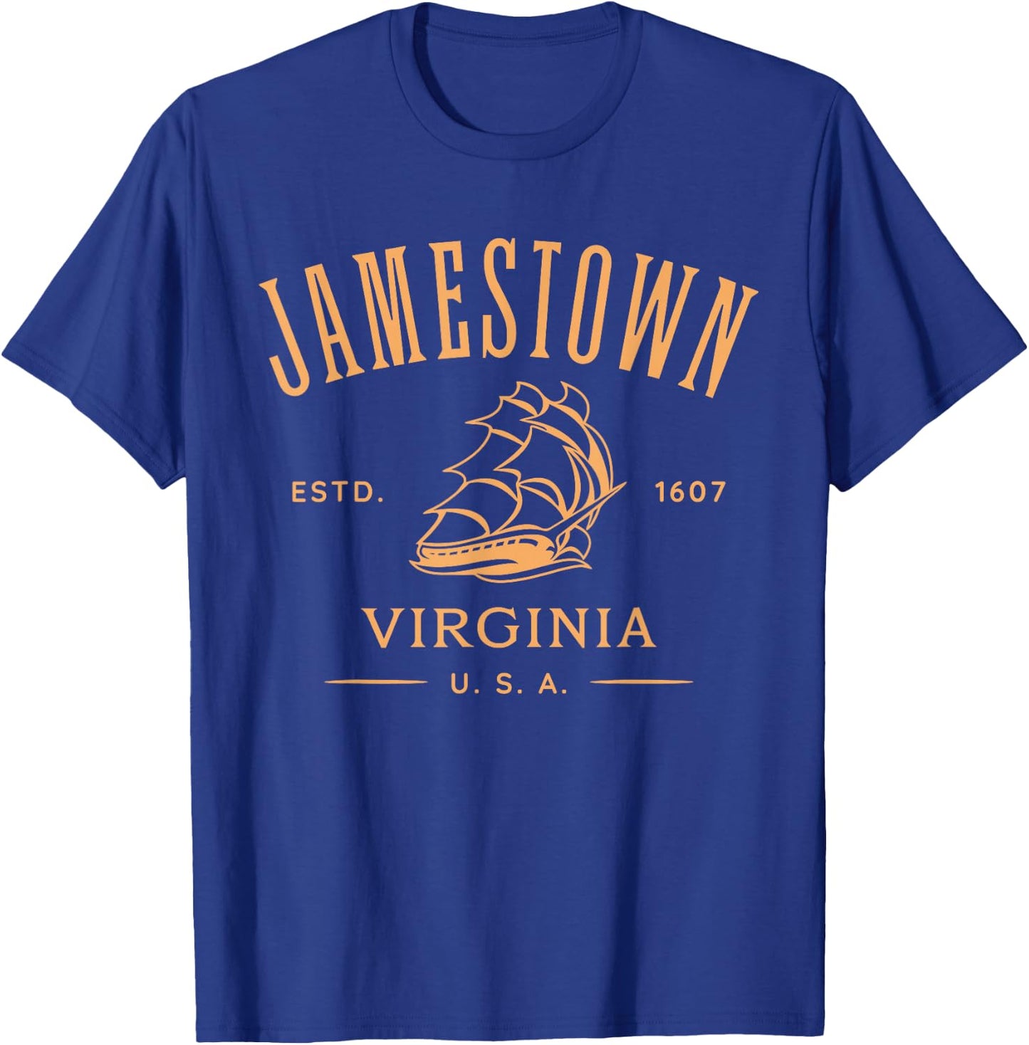 Jamestown Virginia USA Estd 1607 Jamestown VA Souvenir T-Shirt - T-Shirt | Royal