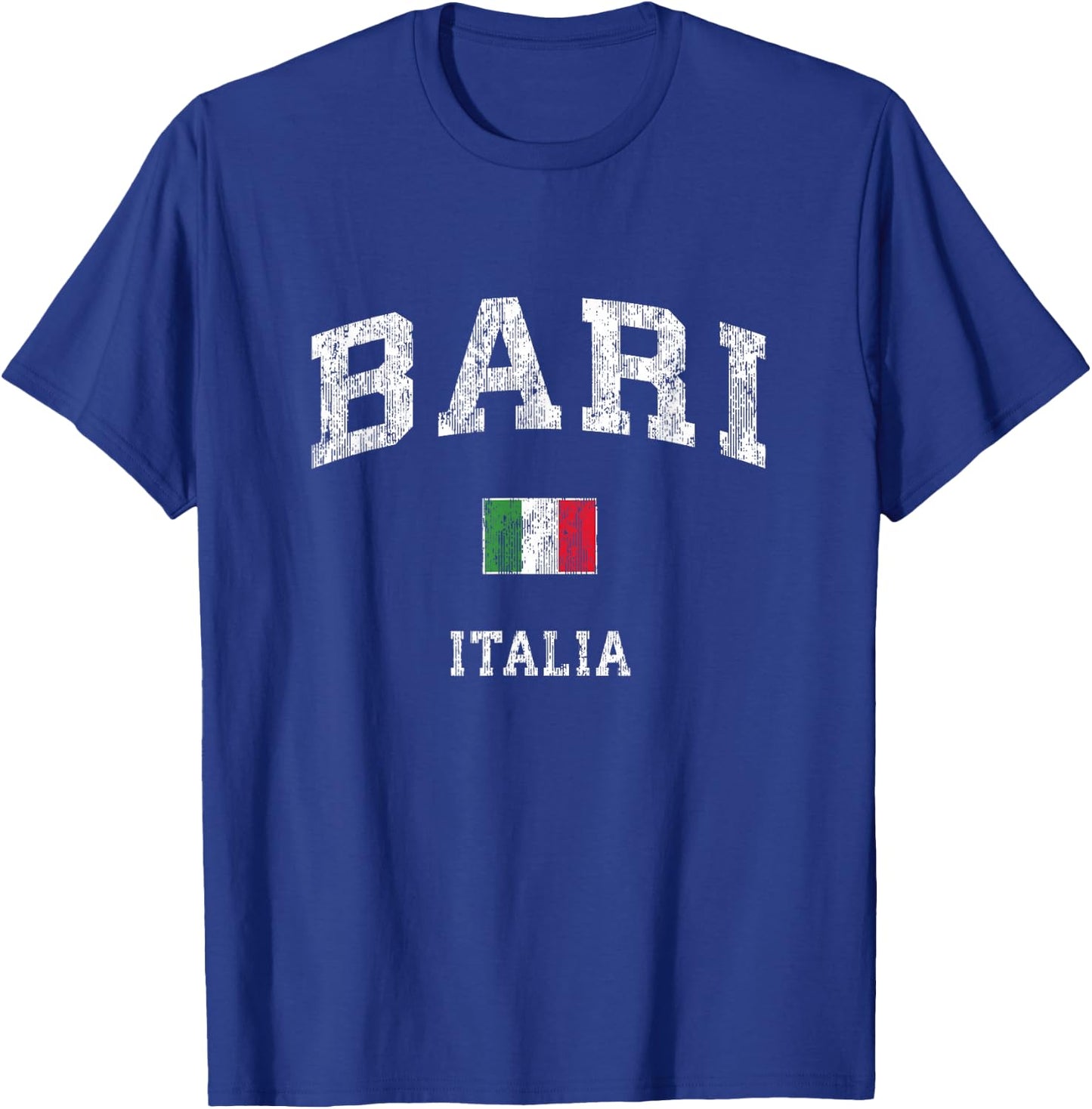 Bari Italy Vintage Italia Athletic Sports Design T-Shirt - T-Shirt | Royal