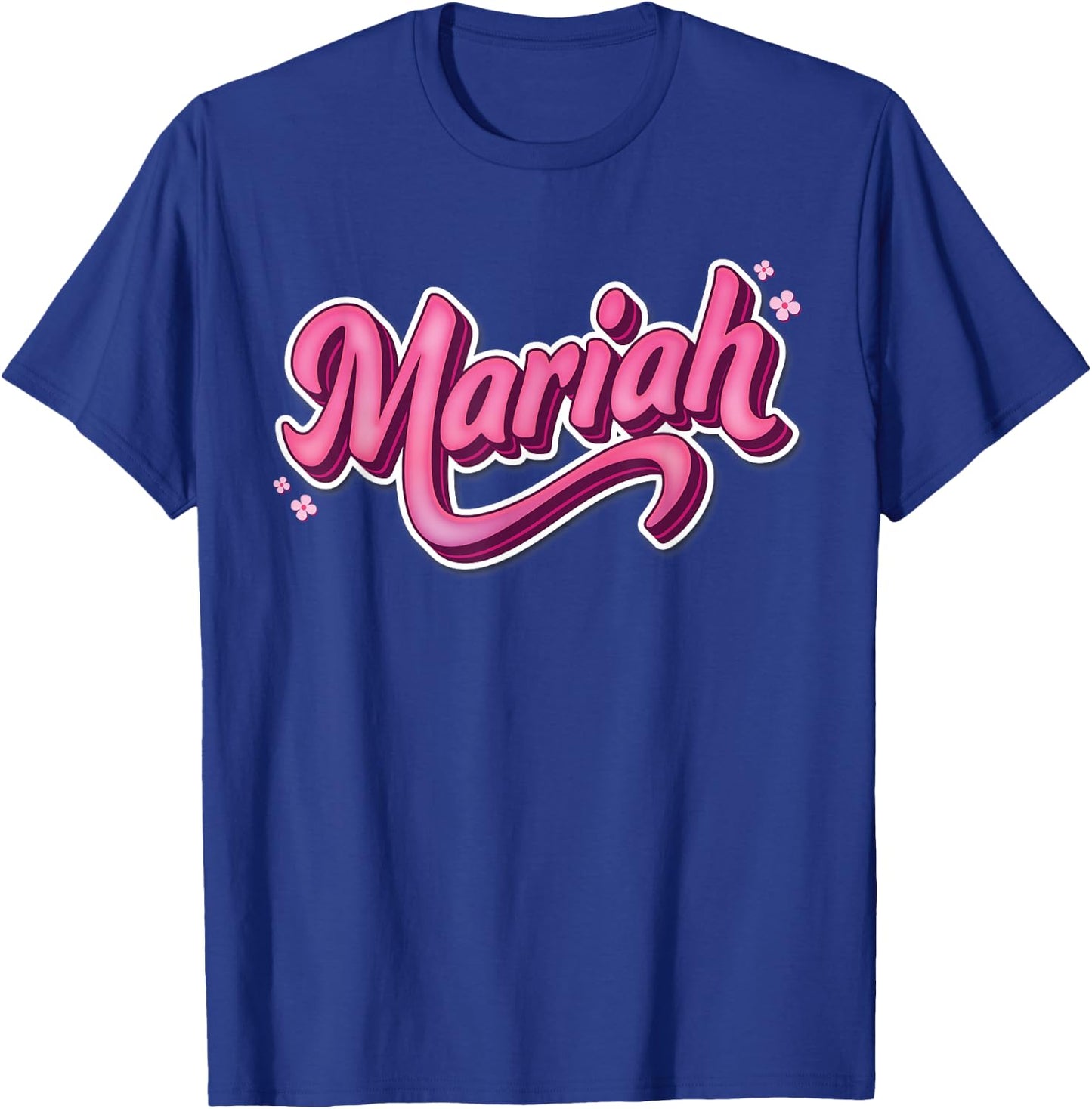 Mariah First Name Girl Vintage Style 70s 80s Personalized T-Shirt - T-Shirt | Royal