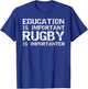 Funny Rugby Shirts & Vintage Gifts Design Studio Women's & Girls' Black Cotton/Polyester Rugby Humorous Graphic Design T-Shirt - T-Shirt | Royal