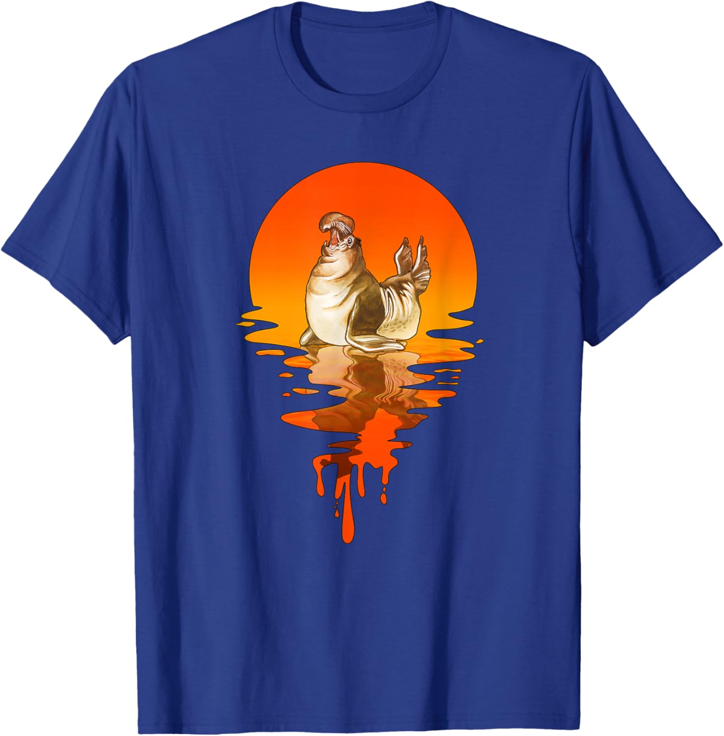 Vintage Retro Style Elephant Seal T-Shirt - T-Shirt | Royal