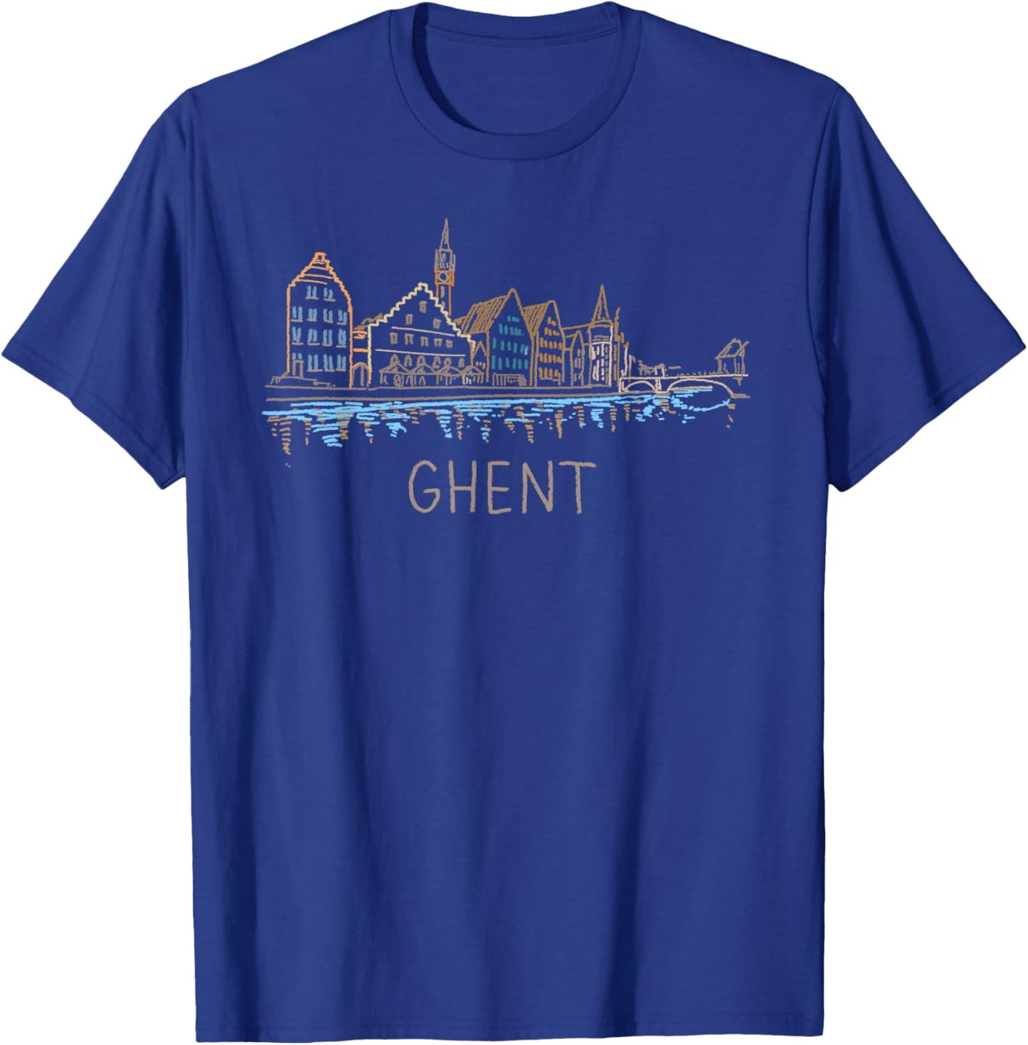 Gent Belgium Art Gift Men Women T-Shirt - T-Shirt | Royal