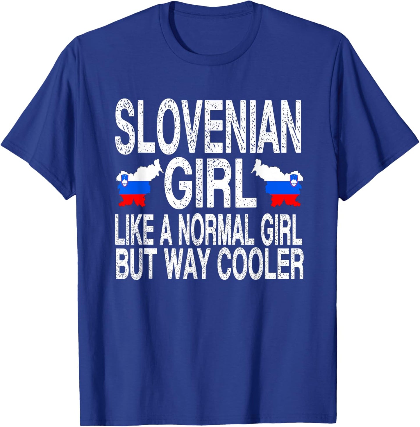 Slovenian Girl - Slovenia Flag T-Shirt - T-Shirt | Royal