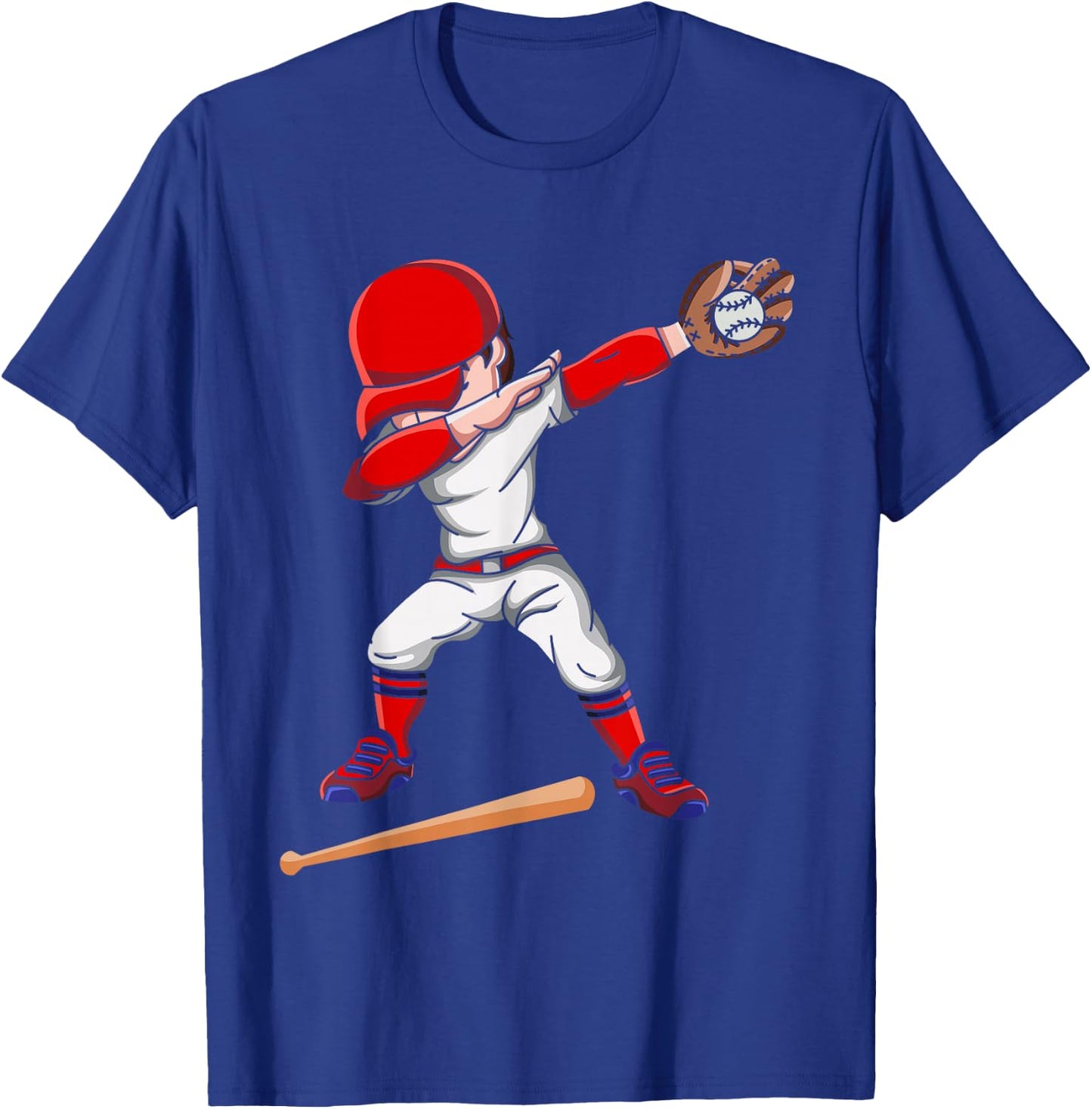 Baseballer Sportsman Dabbing Baseball Player T-Shirt - T-Shirt | Royal