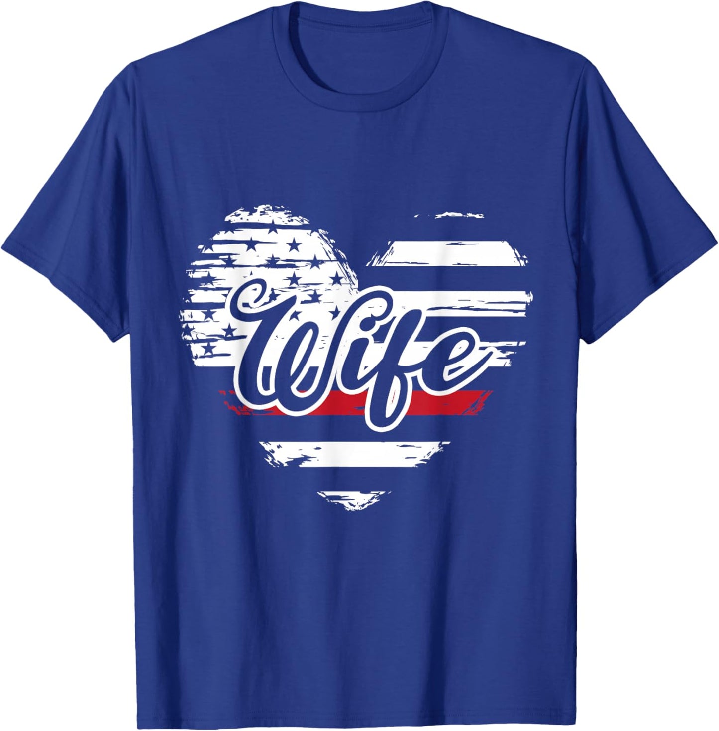 Fireman Wife Firefighter T-Shirt - T-Shirt | Royal