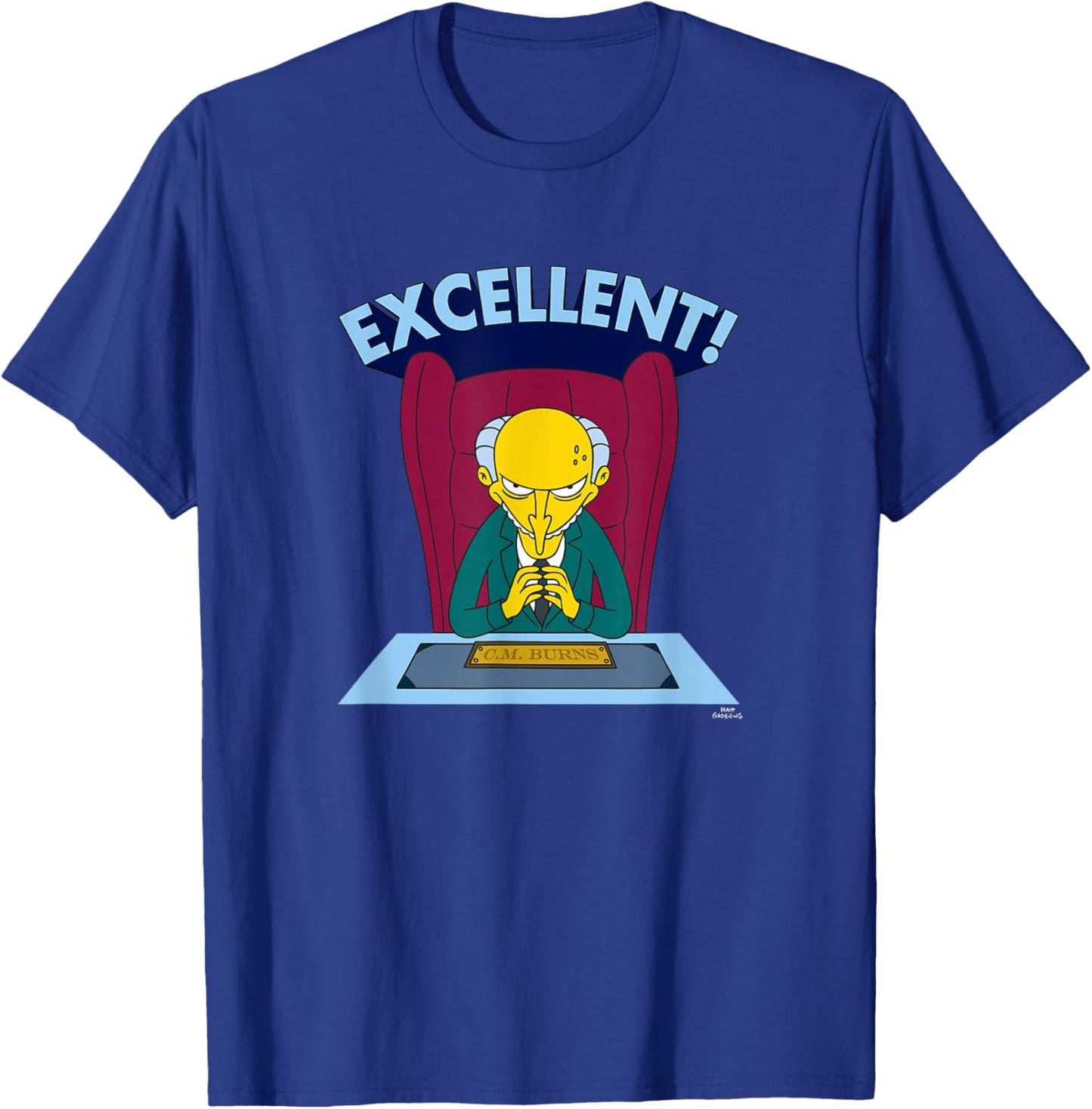 The Simpsons Mr. Burns Excellent T-Shirt - T-Shirt | Royal