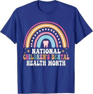 Dental Health National Children's Dental Health Month Teeth T-Shirt - T-Shirt | Royal