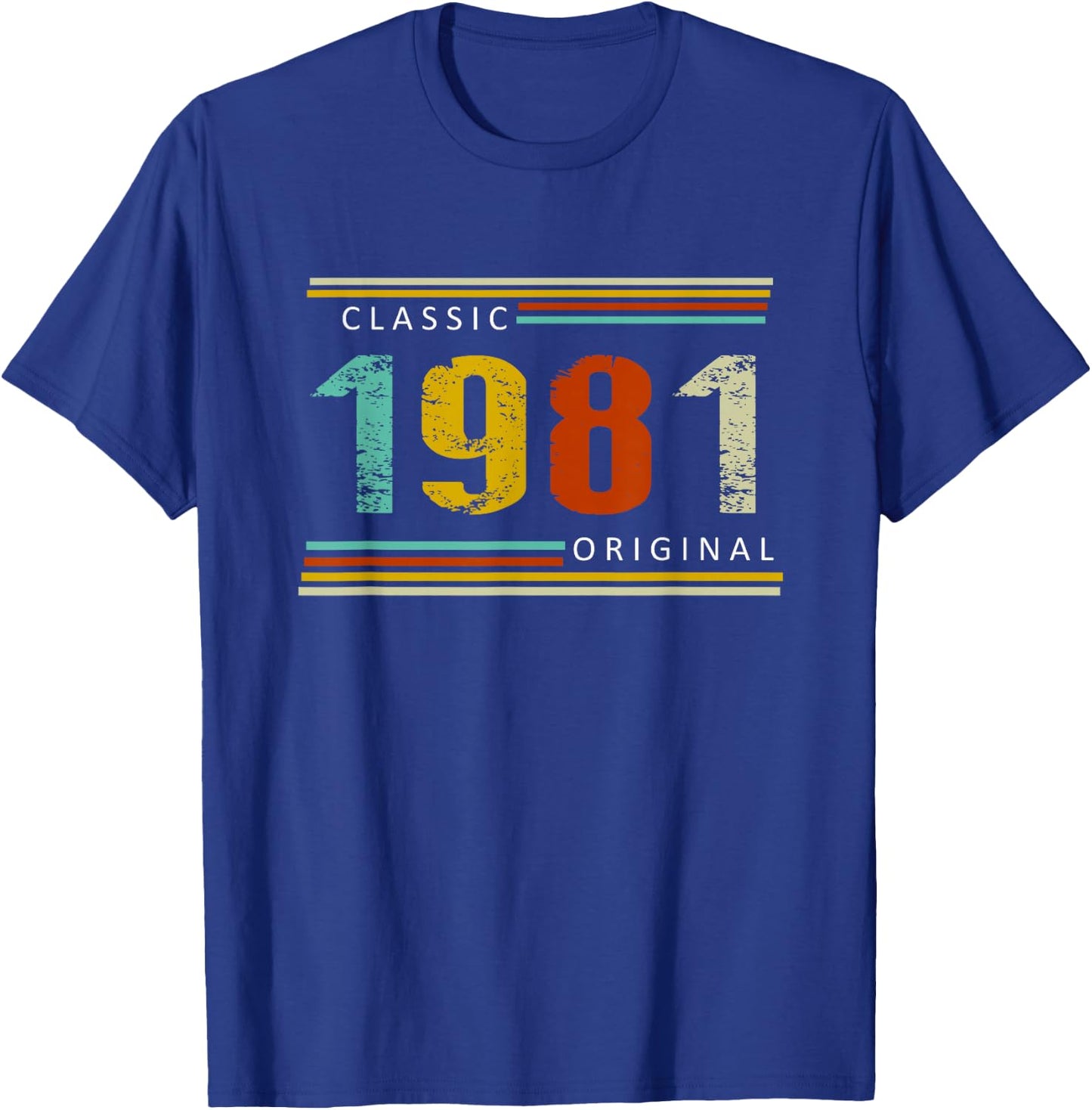Birthday, Classic of 1981 Original, 44th Retro T-Shirt - T-Shirt | Royal