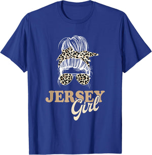Jersey Girl Messy Bun T-Shirt - T-Shirt | Royal