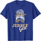 Jersey Girl Messy Bun T-Shirt - T-Shirt | Royal