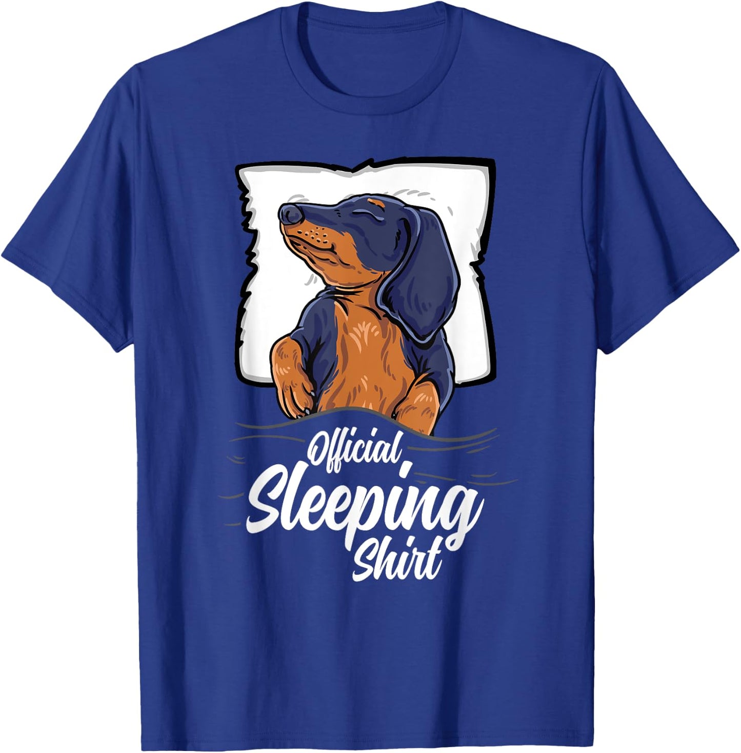official sleeping Shirt cute dachshund dog sleep nightgown T-Shirt - T-Shirt | Royal