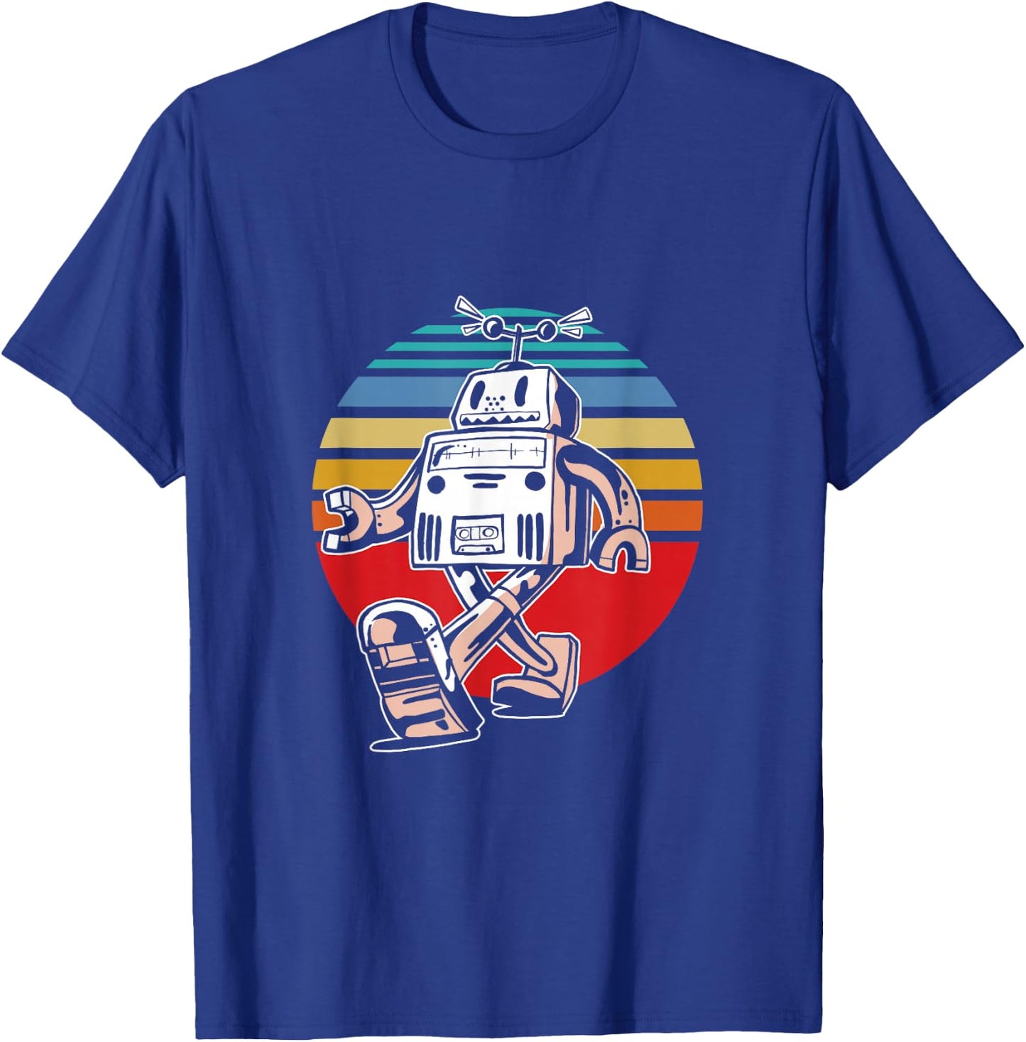 Cute Retro Robot Fan Robotics Science Student Robot Lover T-Shirt - T-Shirt | Royal
