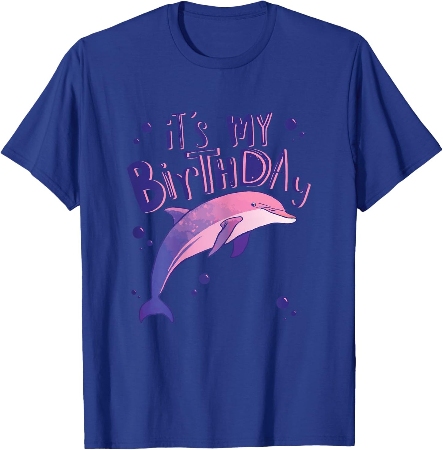 It's My Birthday Cute Girl Dolphin Lover T-Shirt - T-Shirt | Royal