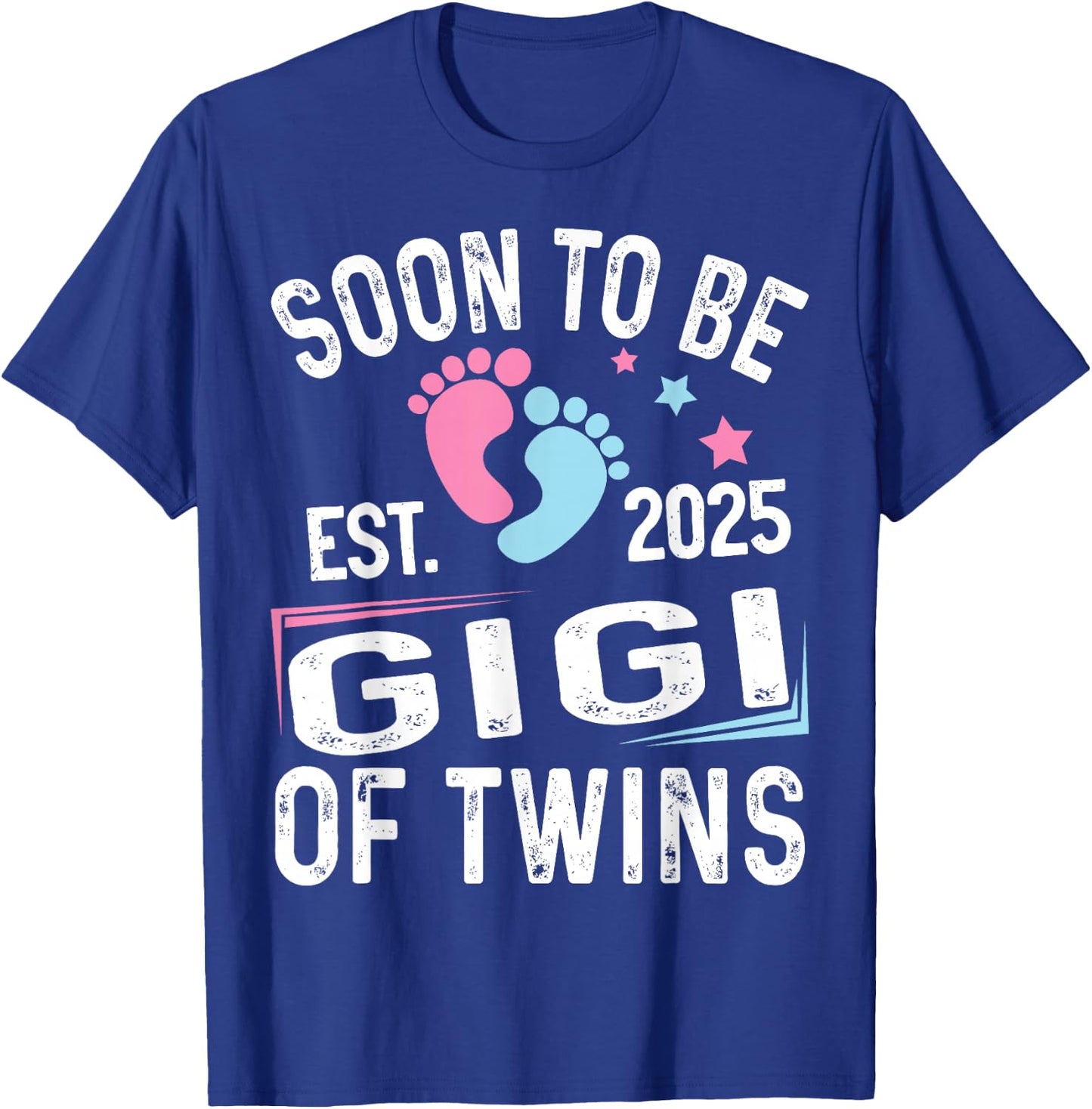 Soon To Be Gigi Of Twins Est. 2025 New Gigi Vintage T-Shirt - T-Shirt | Royal
