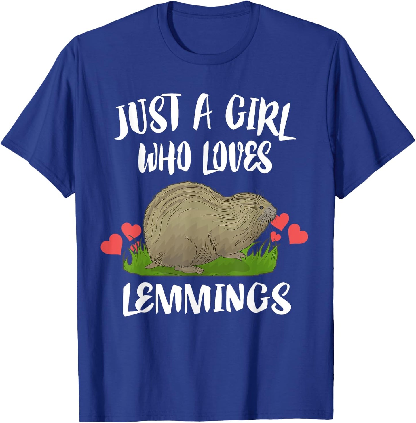 Just A Girl Who Loves Lemmings Animals T-Shirt - T-Shirt | Royal