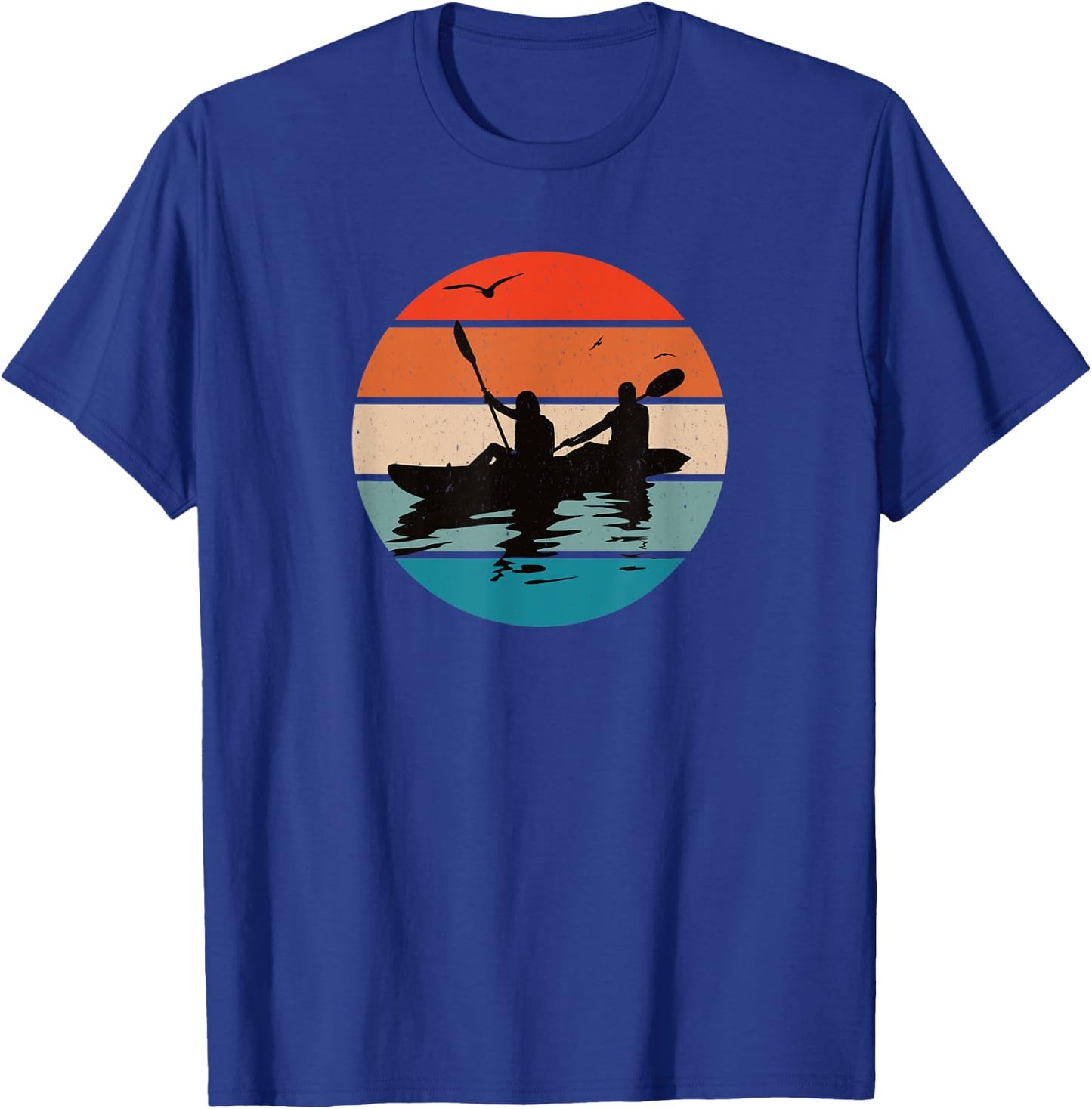 Cool Tandem Kayak Retro Kayaking T-Shirt - T-Shirt | Royal