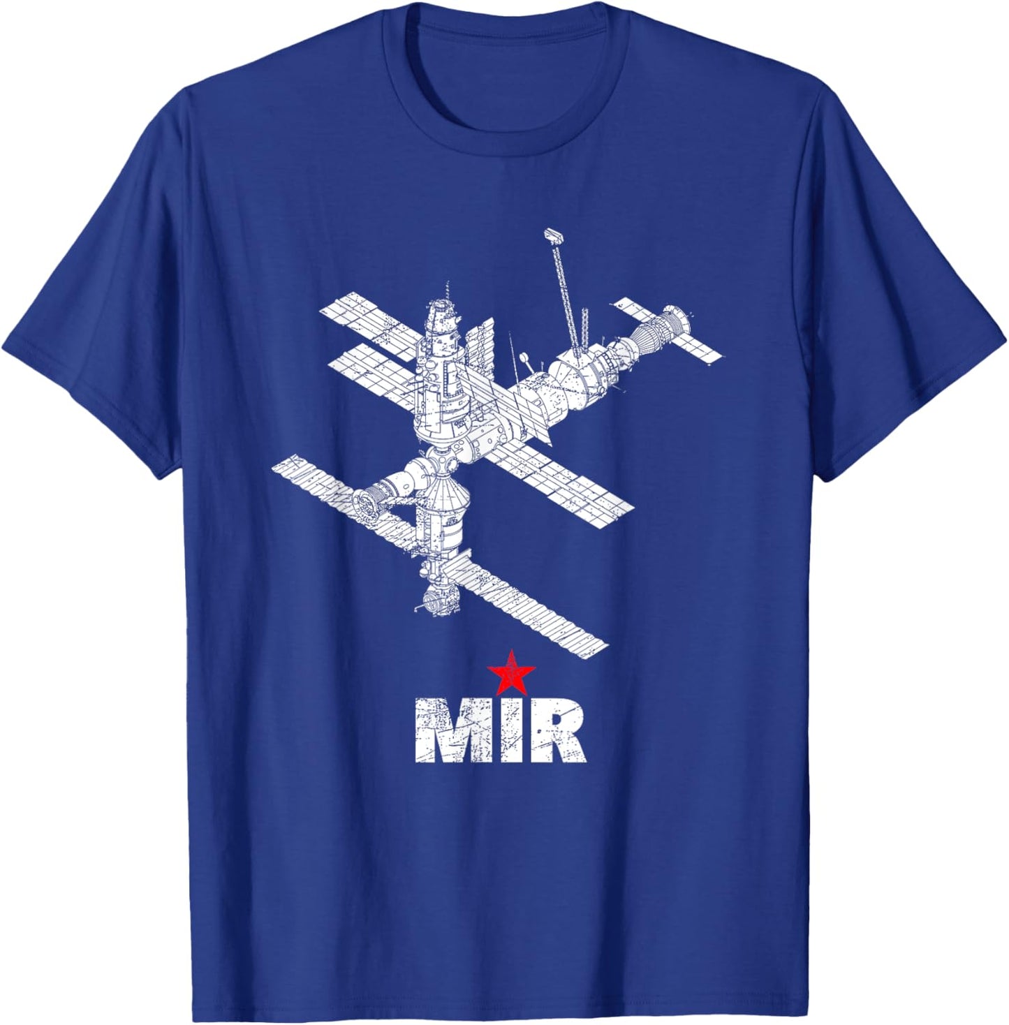 Space Station Mir Soviet Union Russia Space Travel T-Shirt - T-Shirt | Royal