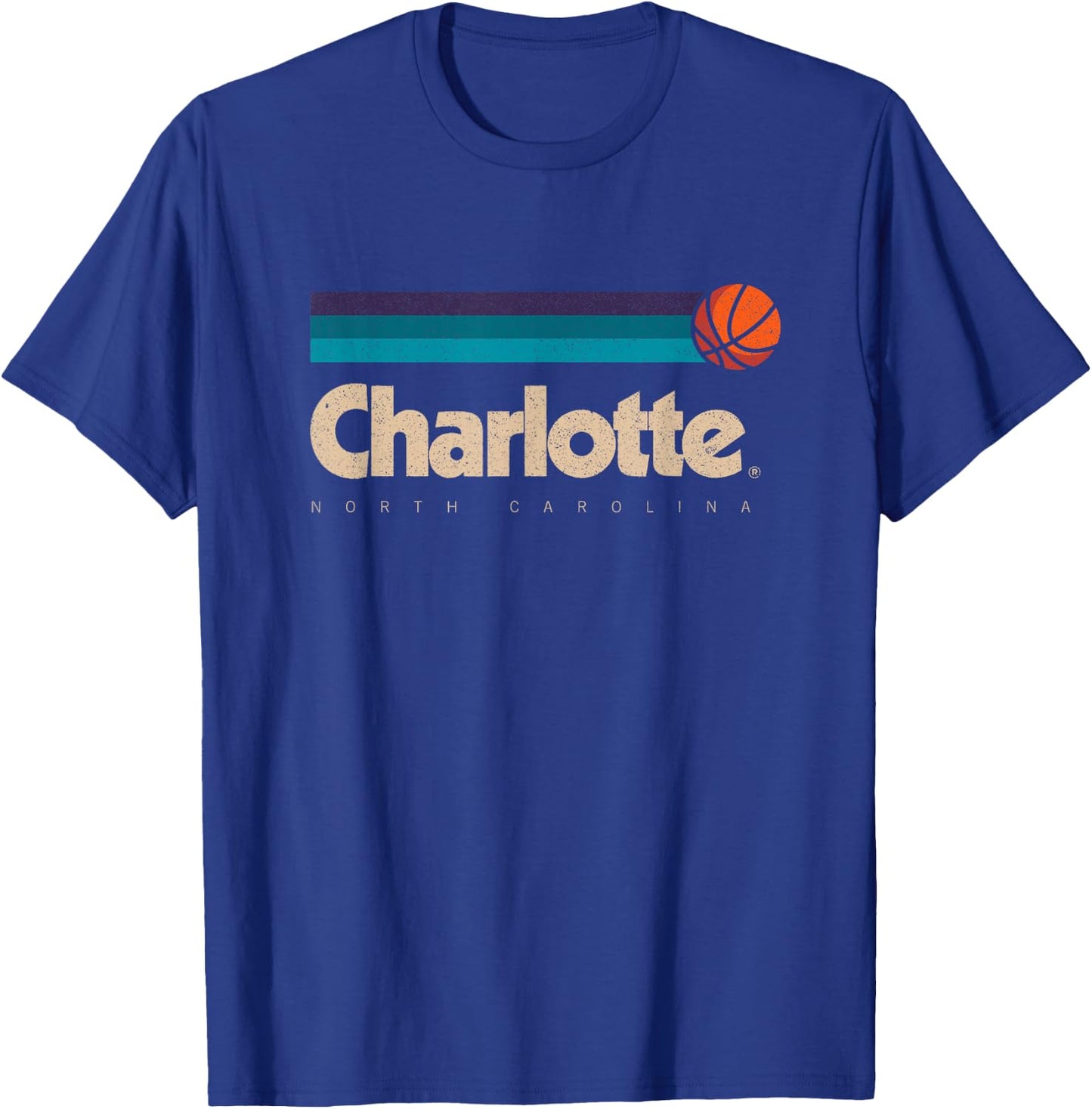 Charlotte Basketball B-Ball City North Carolina Charlotte T-Shirt - T-Shirt | Royal