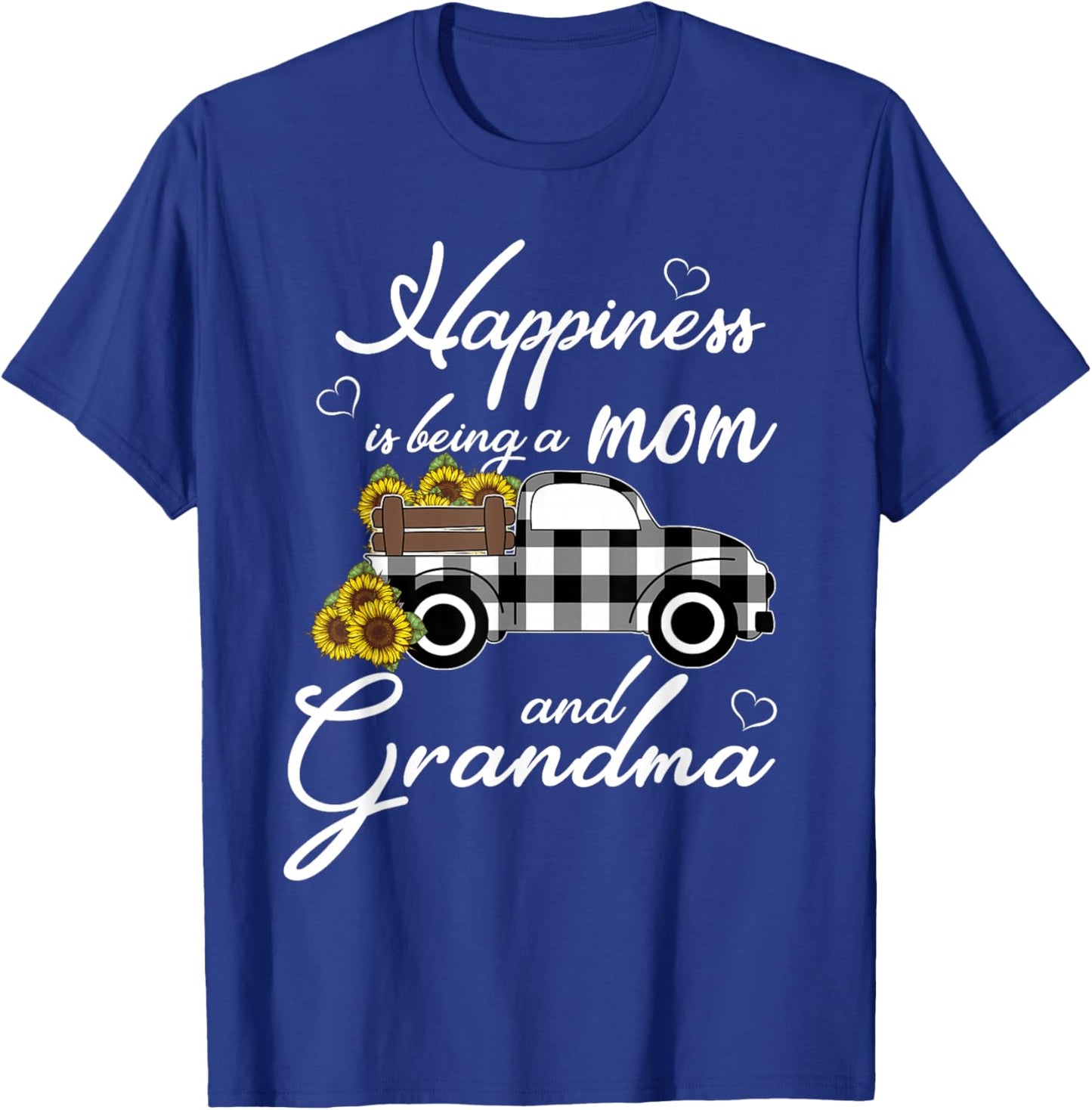 Sunflower Grandma Shirt Happiness is being a Mom and Grandma T-Shirt - T-Shirt | Royal
