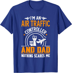 Air Traffic Controller Dad Shirt Funny Father Gift T-Shirt - T-Shirt | Royal