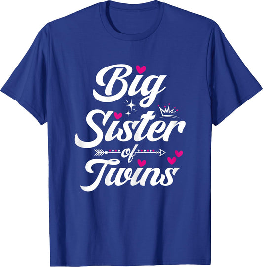 Twin Sister Sibling Promoted To Big Sister of Twin T-Shirt - T-Shirt | Royal