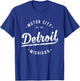 Vintage Detroit Motor City Souvenir Merch Retro Detroit T-Shirt - T-Shirt | Royal