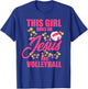 This Girl Runs on Jesus & Volleyball Sporty Religious Women T-Shirt - T-Shirt | Royal