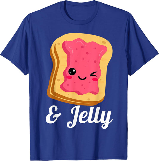 Peanut Butter & Jelly PB&J Matching Strawberry Jam Twins. T-Shirt - T-Shirt | Royal