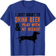 Funny Dachshund Shirt Drink Beer & Play With My Wiener T-Shirt - T-Shirt | Royal