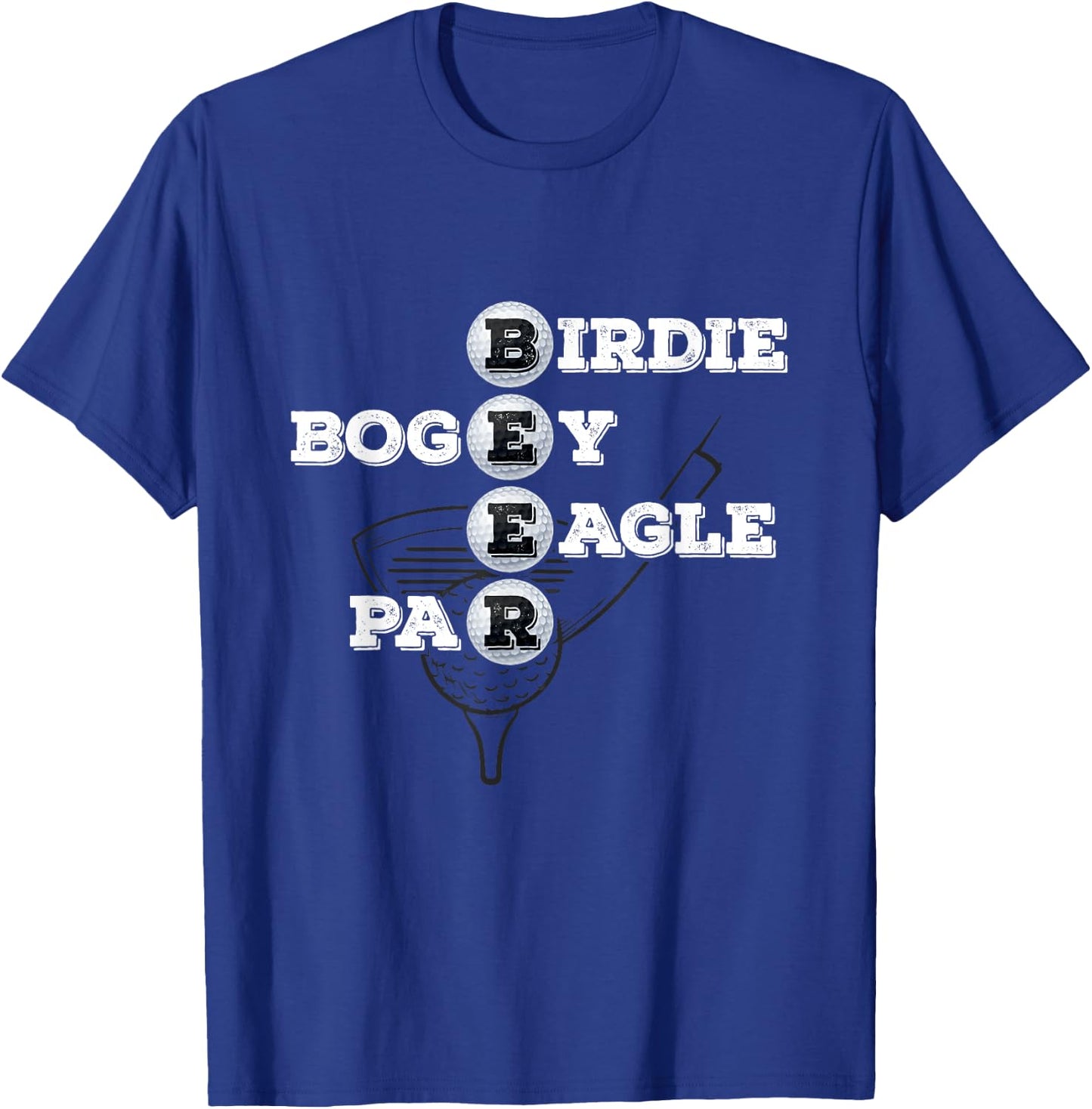 Birdie Bogey Eagle Par Beer Golf Ball Funny Golfer T-Shirt - T-Shirt | Royal
