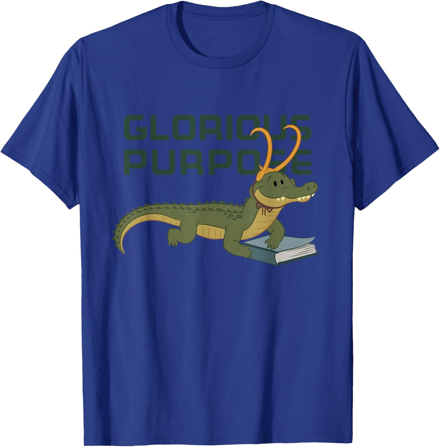 Marvel Loki Alligator Loki and Book Glorious Purpose T-Shirt - T-Shirt | Royal