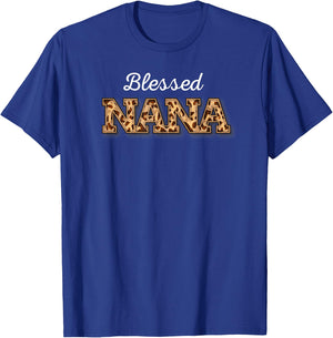 Blessed Nana Leopard Cheetah Animal Print Proud GrandMother T-Shirt - T-Shirt | Royal