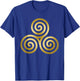Triskele Spirals Sacred Geometry Ancient Symbol Yoga Gift T-Shirt - T-Shirt | Royal
