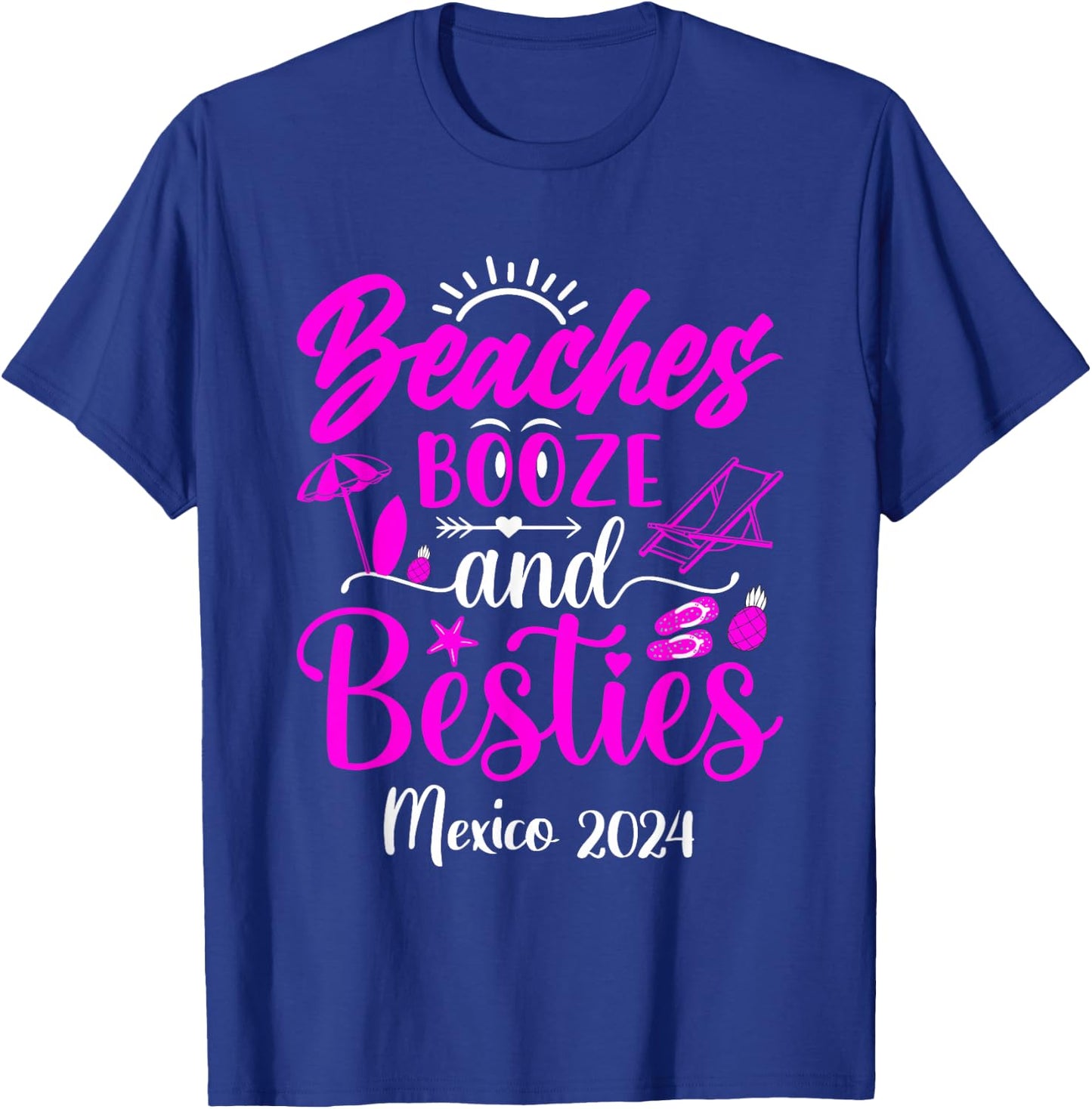 Girls Trip Mexico 2024 Besties Trip Weekend Birthday Women T-Shirt - T-Shirt | Royal